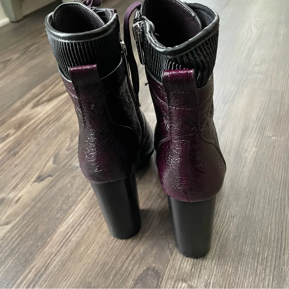 Vince Camuto NEW Deep Plum Colored Platform Ermania Combat Boots - Picture 13 of 14